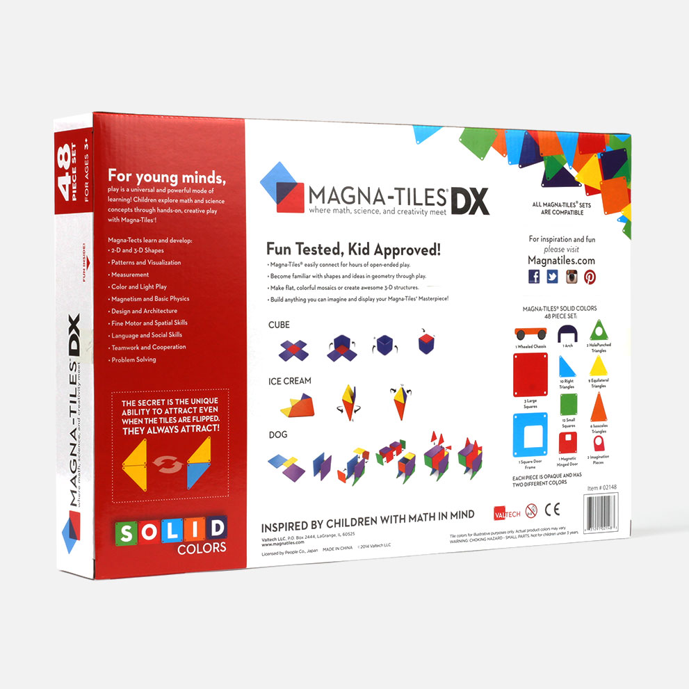 Magna-Tiles Solid Colors 48